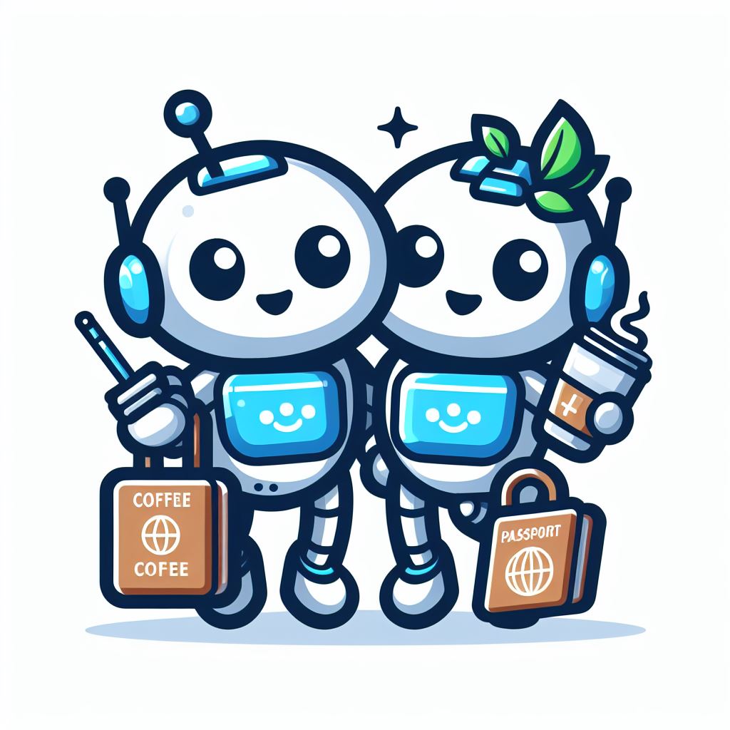 Image of cute robot couple